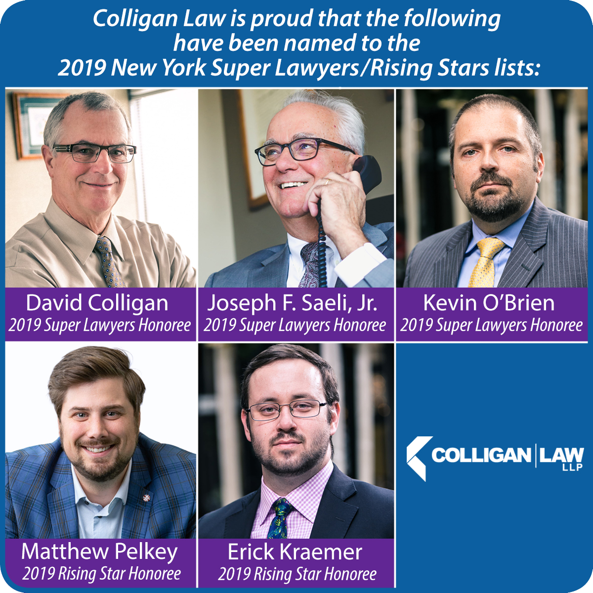 2019 New York Super Lawyers/Rising Stars | Colligan Law, LLP